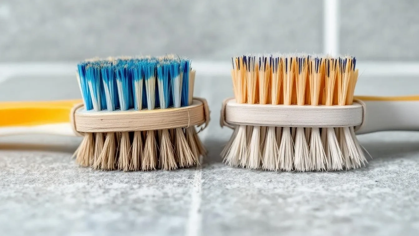 Zwei alte Zahnbürsten zusammenbinden: Warum dieser Putztrick bei Fugen so gut funktioniert